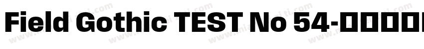 Field Gothic TEST No 54字体转换